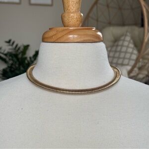 Elegant Gold Coil Choker Necklace